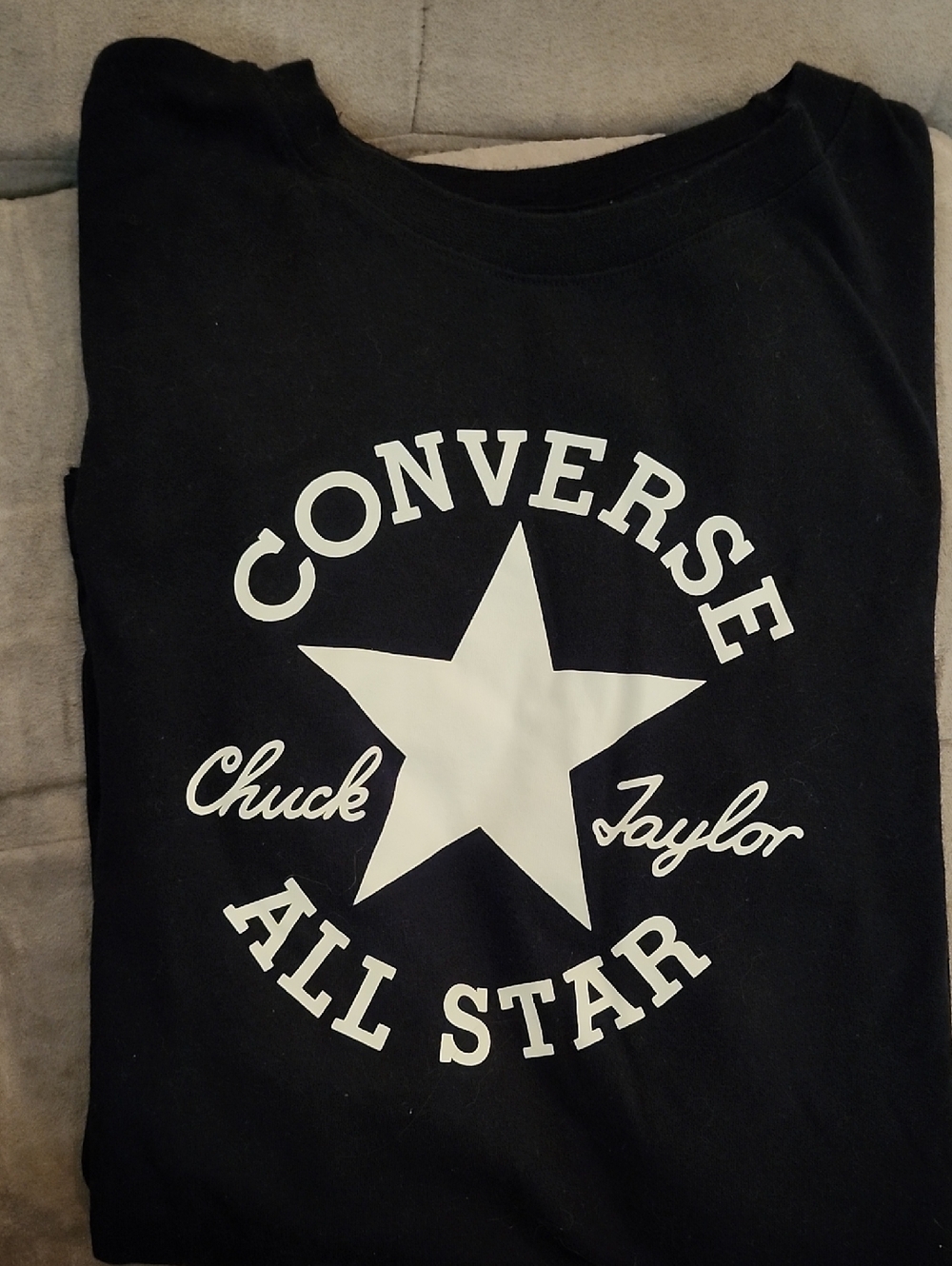 Converse Black Tee with White Chuck Taylor Star Logo